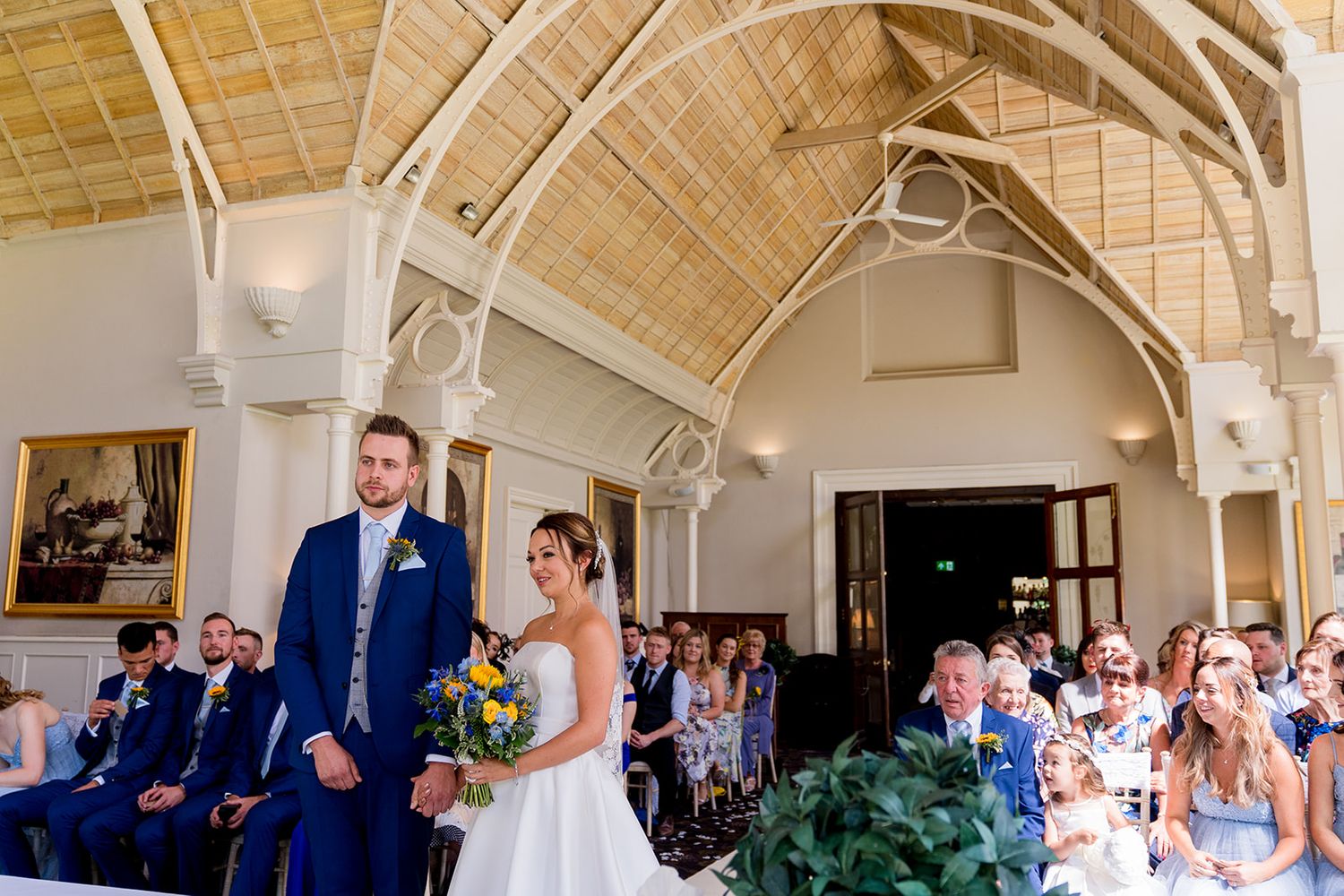 summer wedding ceremony conservatory