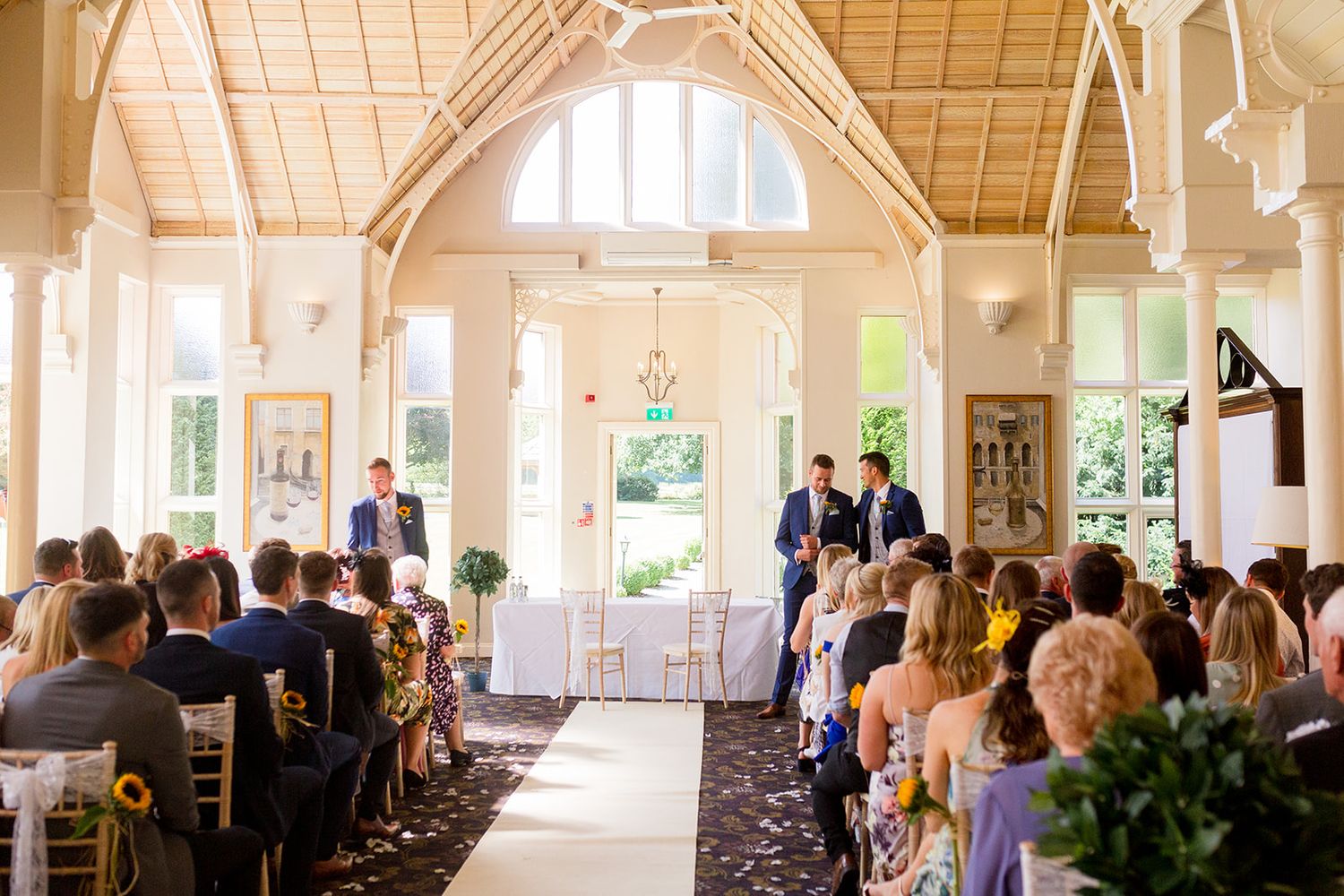 wedding ceremony waiting for bride to arrive