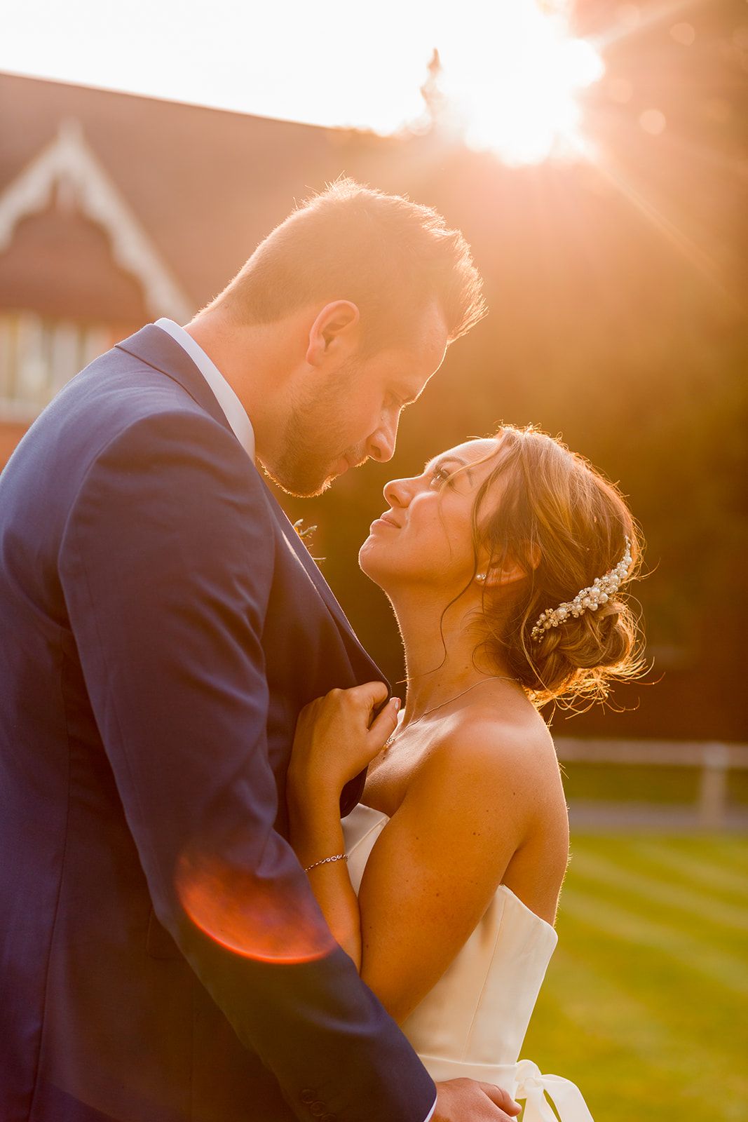 sunset wedding photo