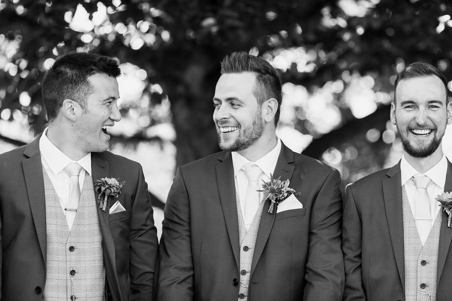 black and white groomsmen photos