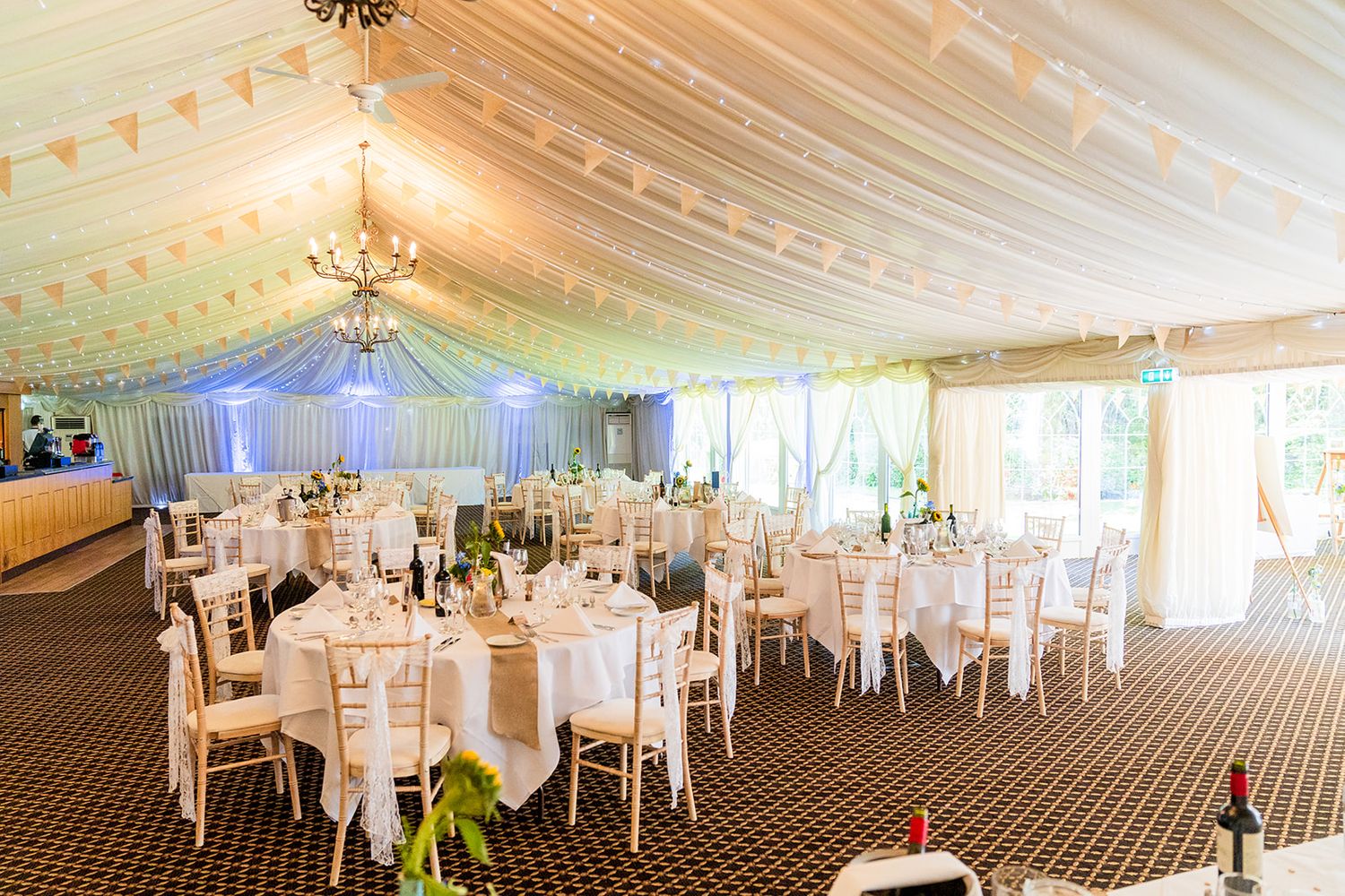 marquee wedding set up