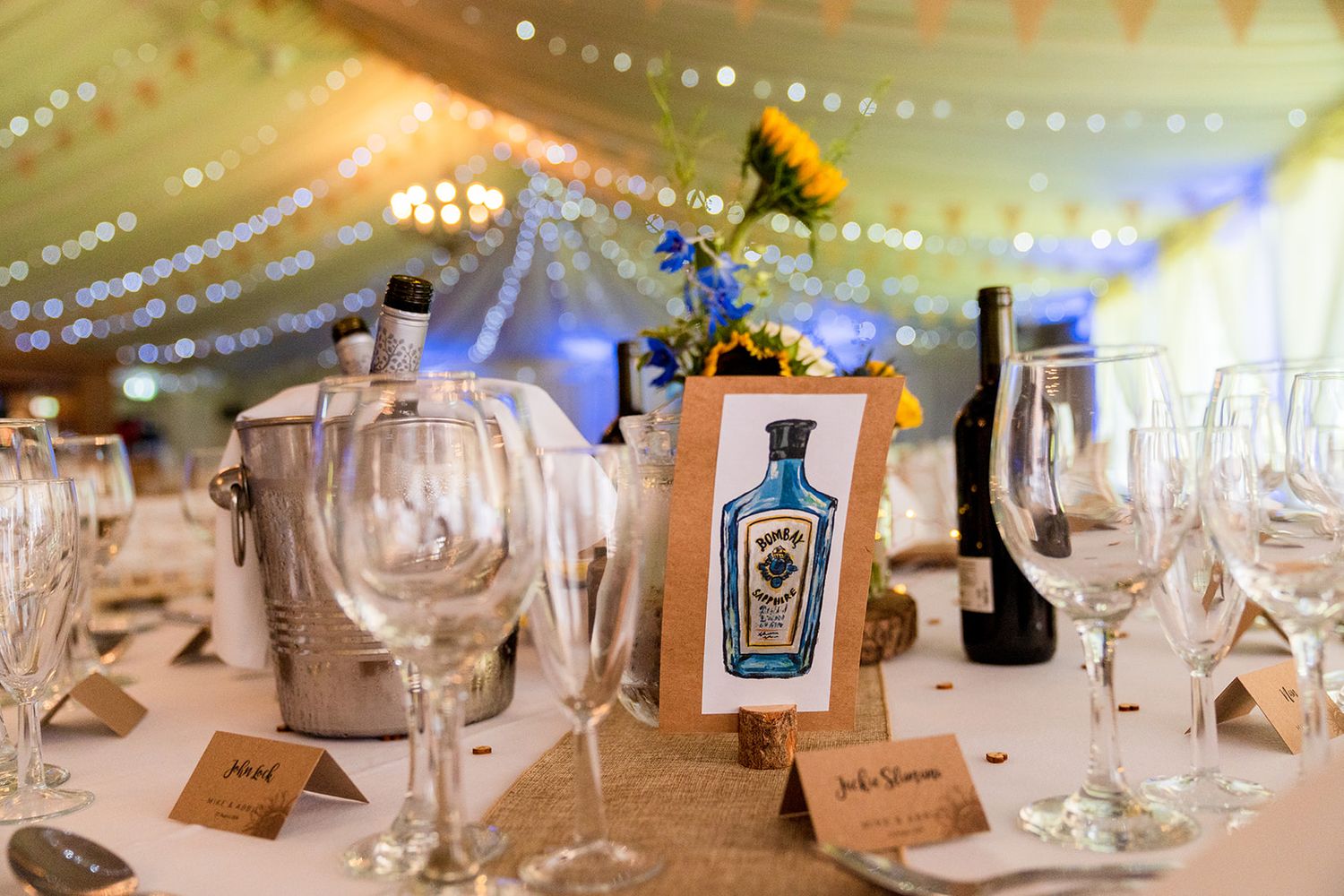 hand painted table names