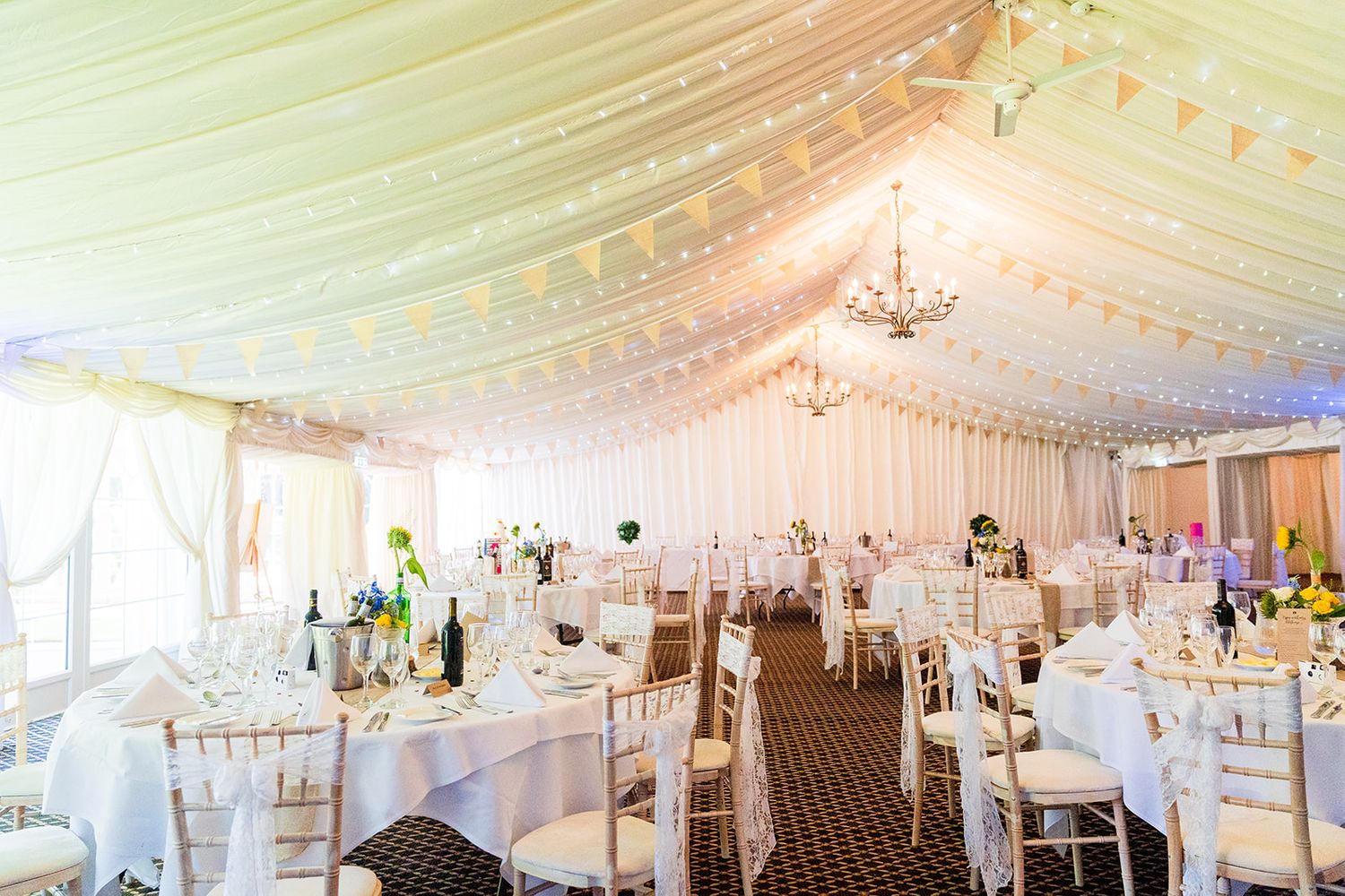 wedding decor at Audleys Woods