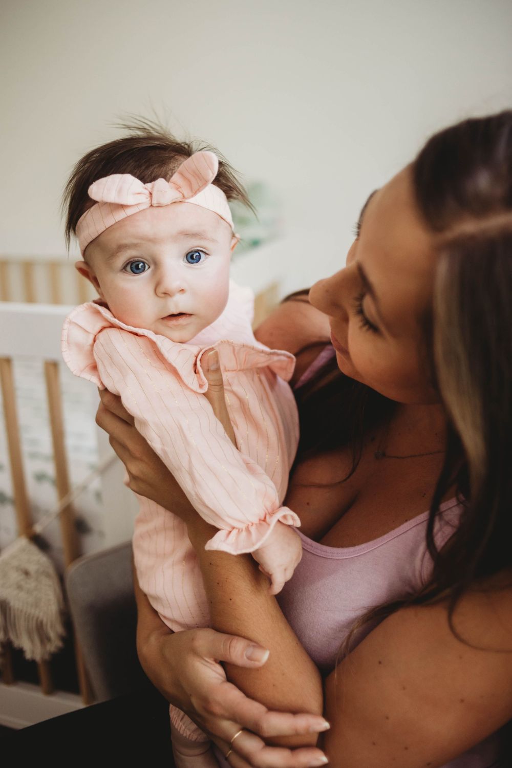 baby girl smiling at the camera