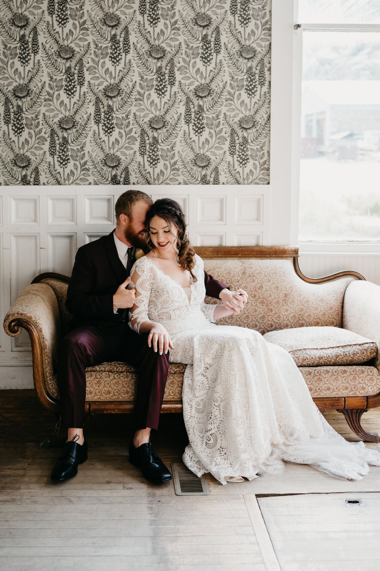 Boho Bread Bar Wedding Bride and Groom Silver Plume Colorado