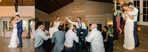wedding reception photos, wedding reception fun jewish photos, couples doing jewish dance on chairs