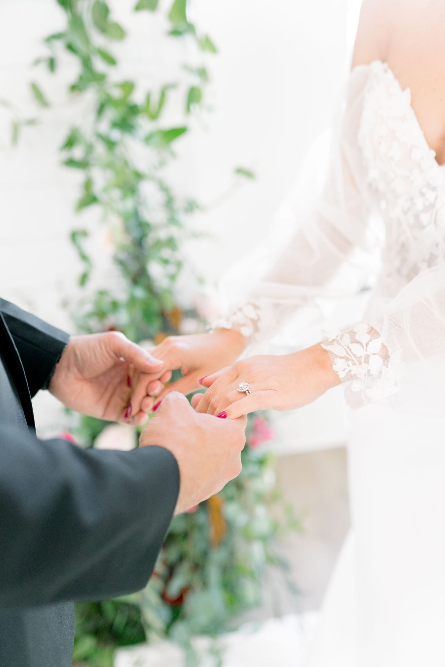 Light and airy 1868 Farmhouse Wedding in Boone, Iowa with Modern Dress bridal gown