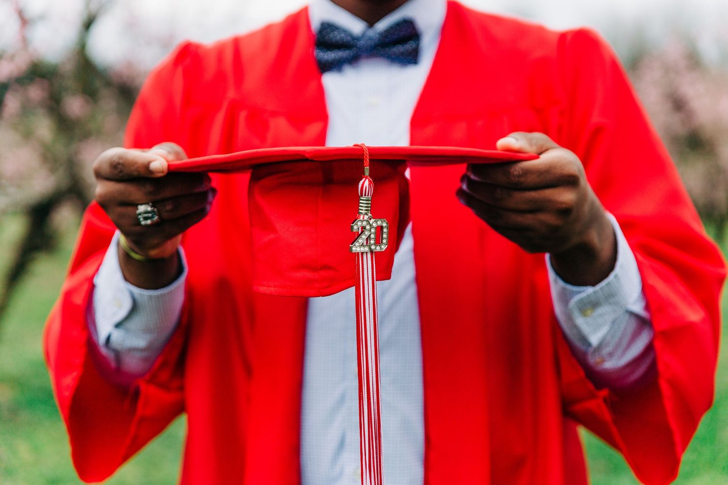 Cap and gown senior portrait in Fort Mill, SC