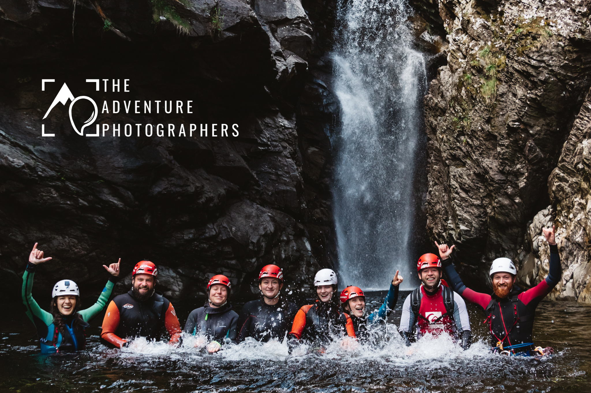 The Adventure Photographers Team Training Canyoning Photography Crew Falls of Bruar