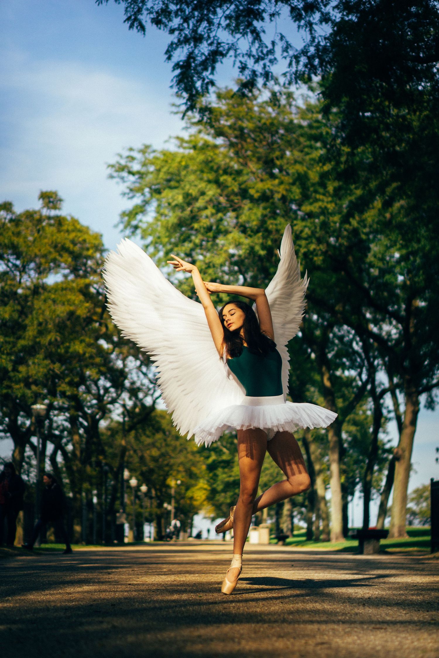 ballet ballerina dance photoshoot angel wings chicago
