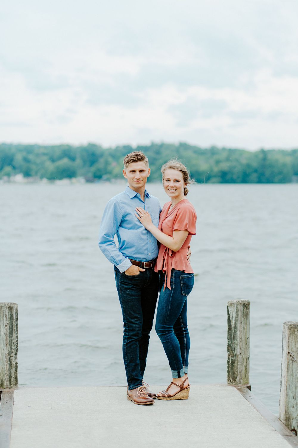 moody romantic engagement at long point state park katie graham photography traveling destination wedding photographer