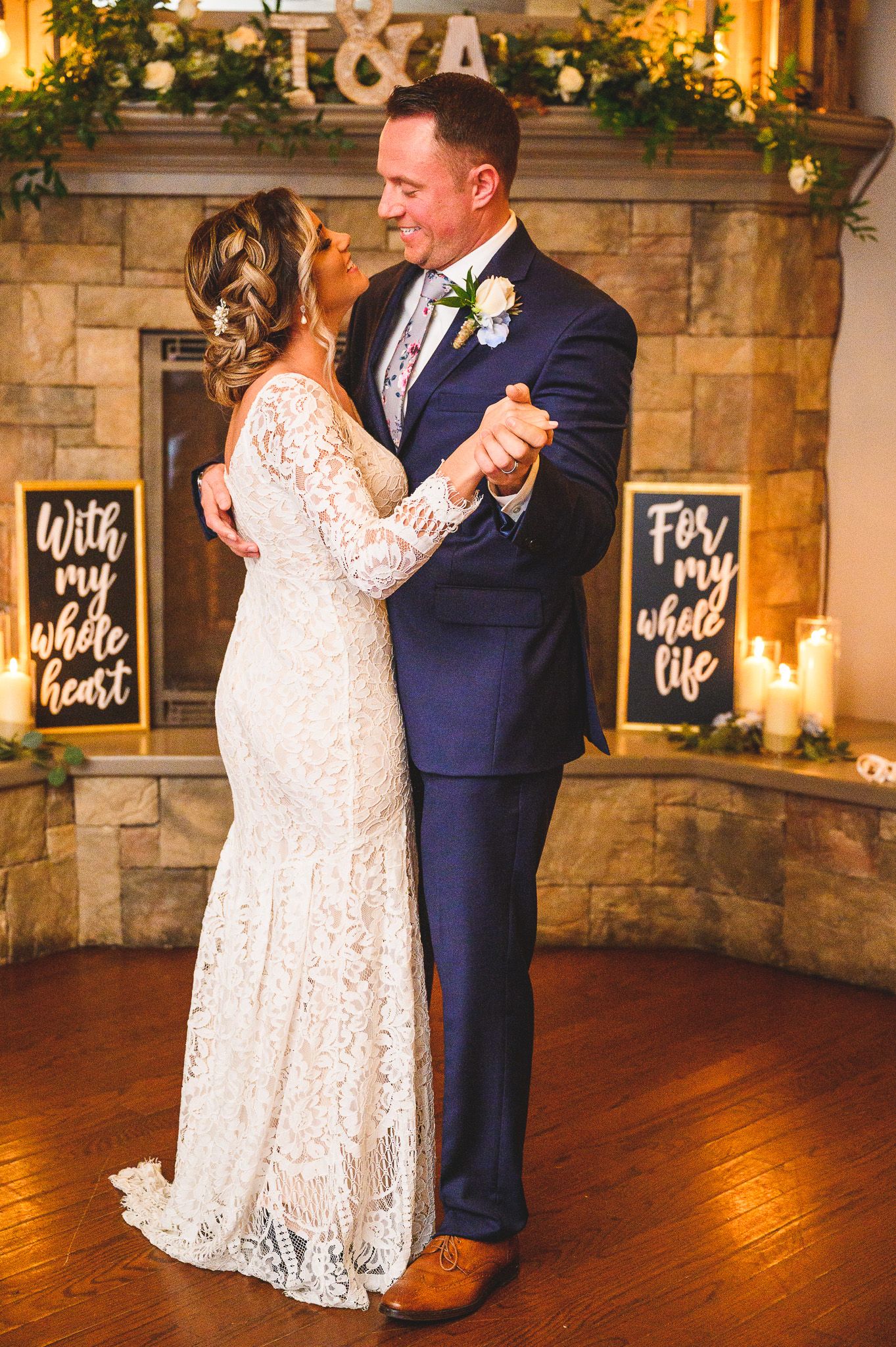 first dance of bride and groom at b2 bistro point pleasant