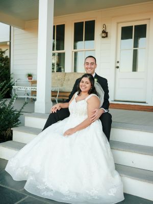 Couple sitting in the patio