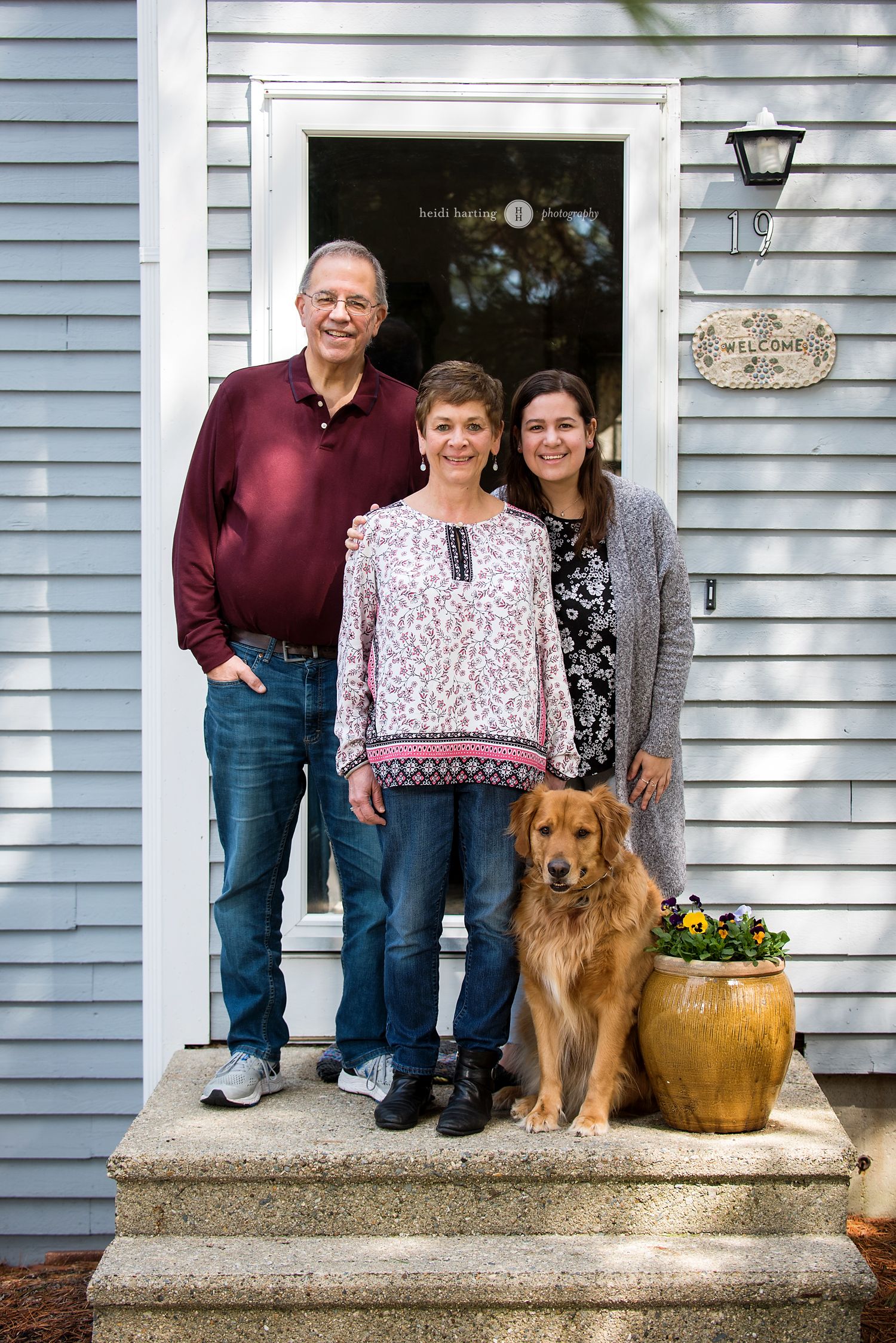 Plymouth, MA porch portrait by heidi harting photography