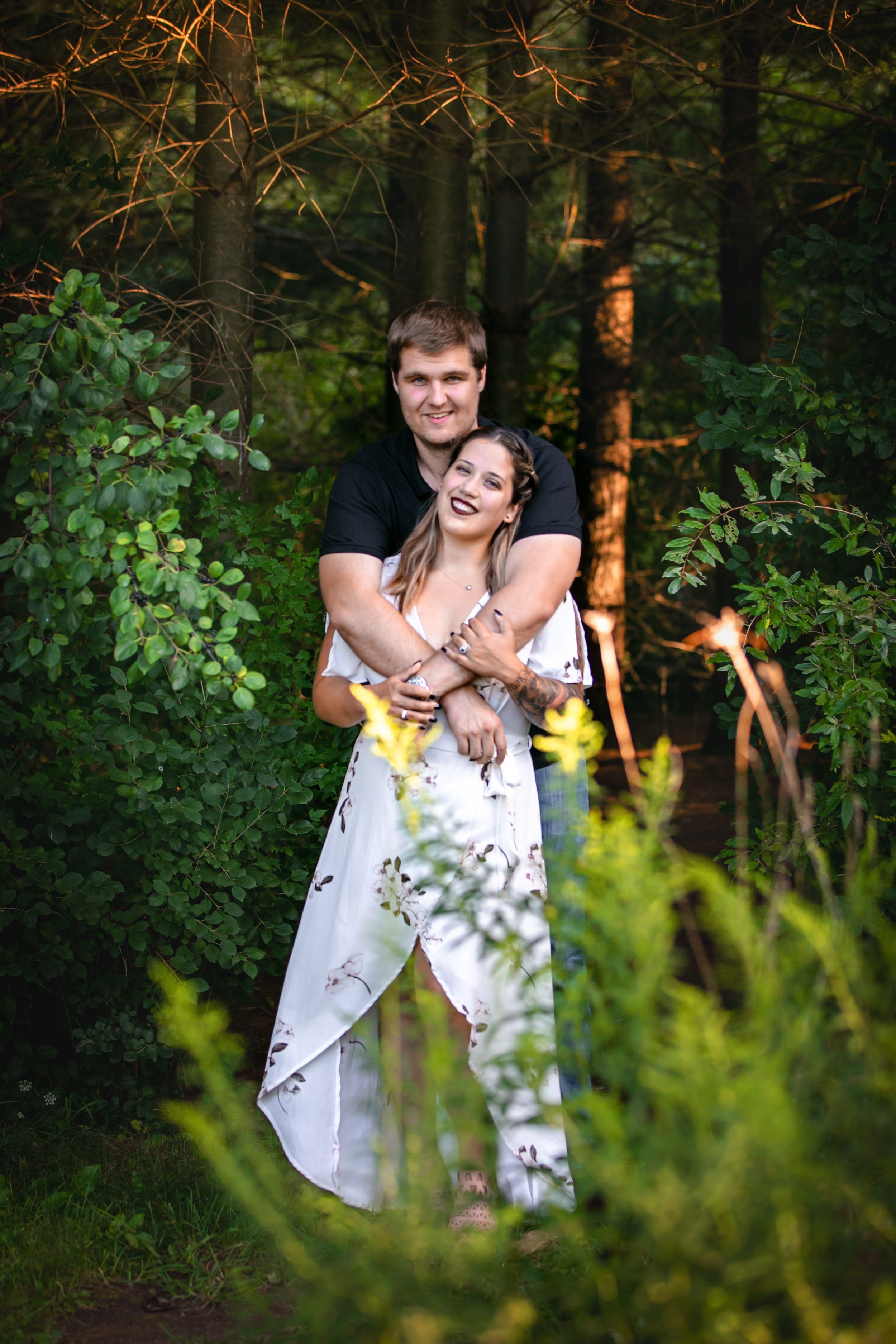 Cute and quirky engagement photos at Fanshawe Conservation Area London Ontario by wedding photographer Shawn Van Daele