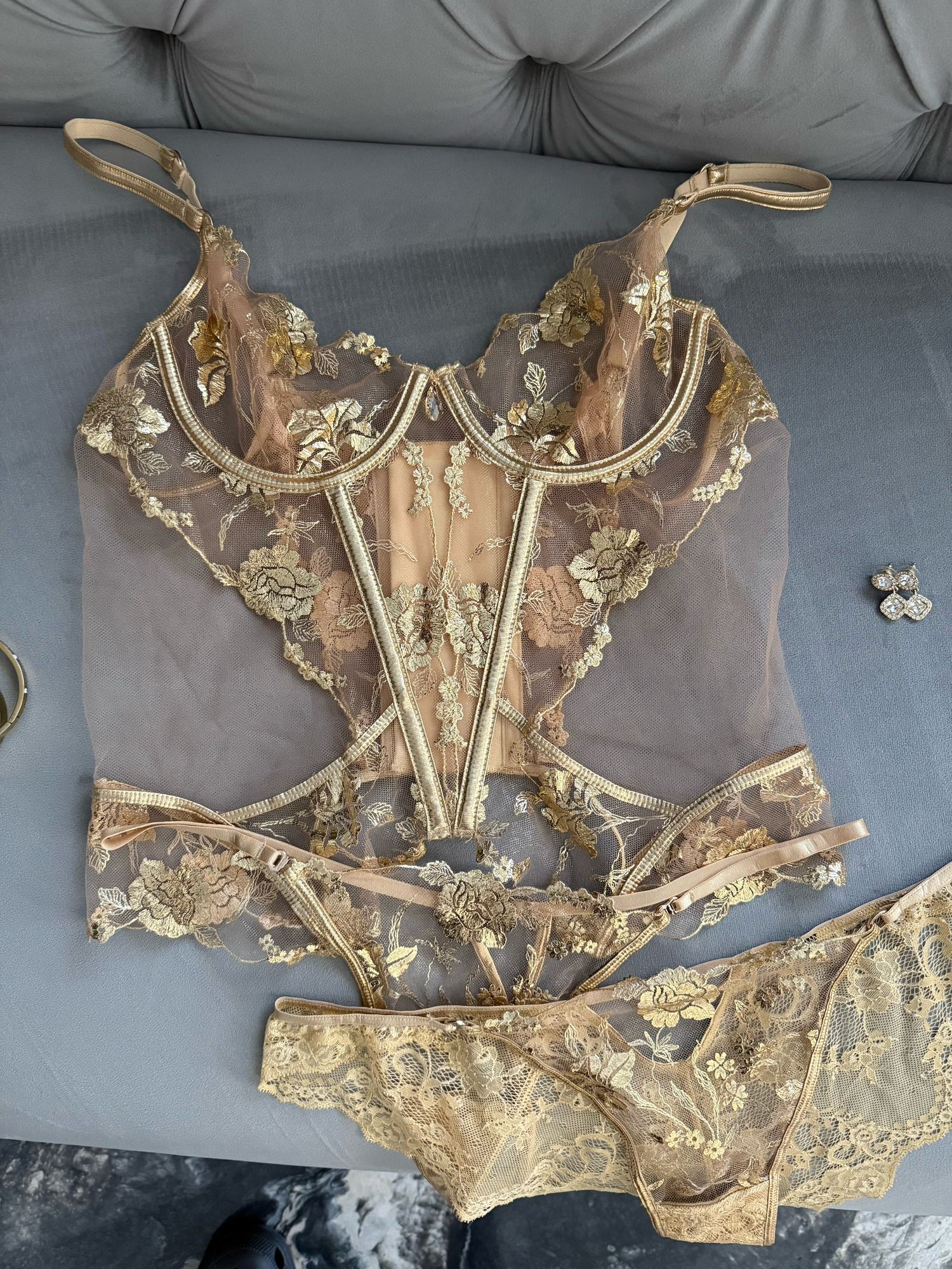 beautiful luxurious honey birdette lingerie for Denver boudoir photography session
