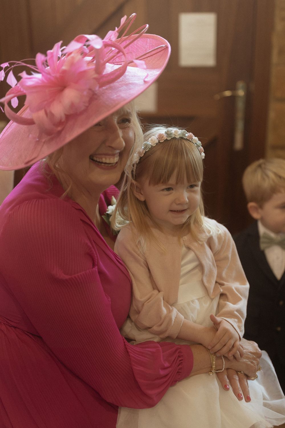 A heartwarming interaction between two people at Crockwell Farm wedding