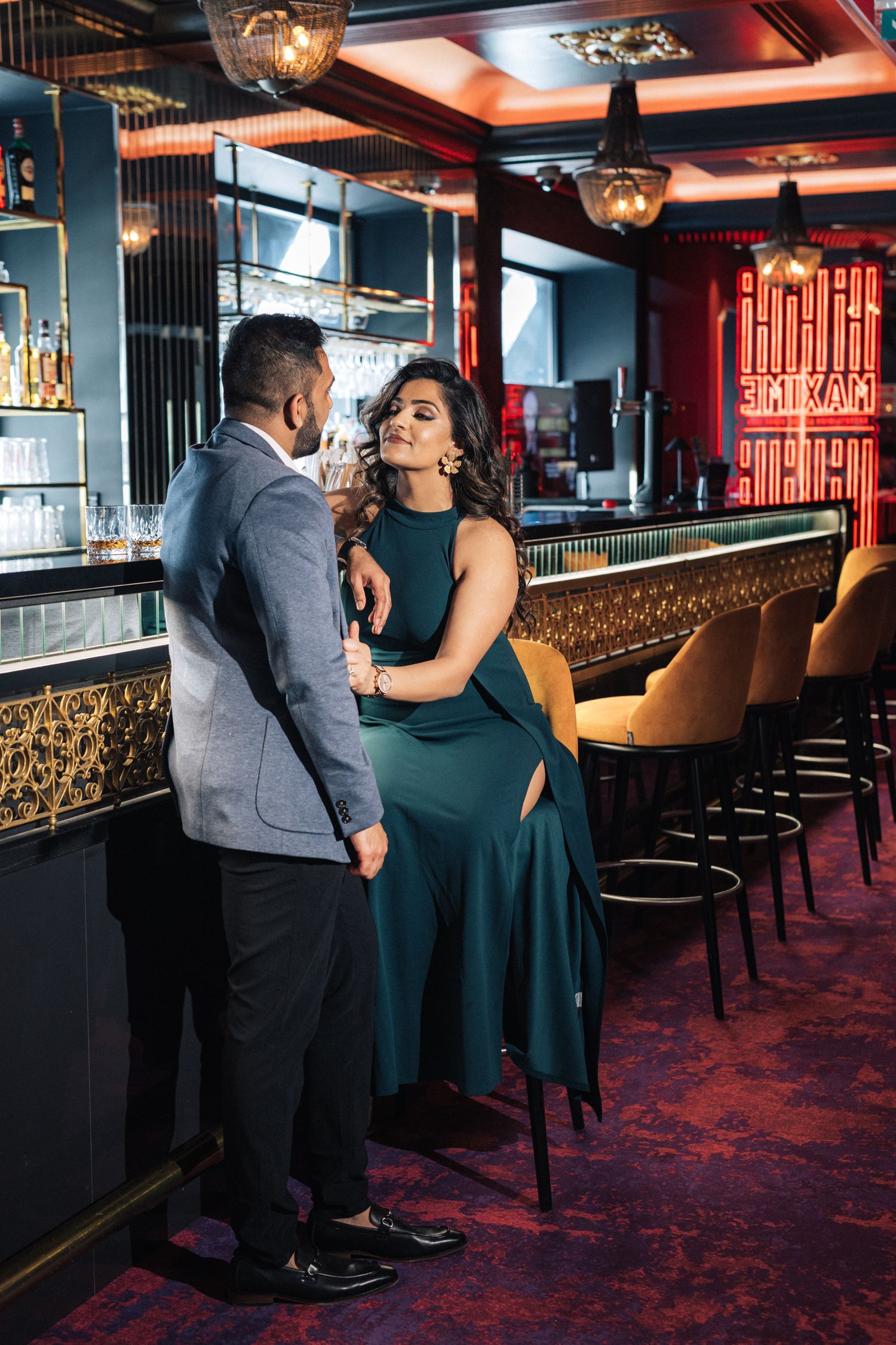 Portugal wedding photographer captures engagement photoshoot at Maxime Hotel Lisbon, with cinematic & editorial photo style