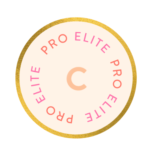A circular gold logo design featuring the text 'CLICK PRO ELITE' in black letters against a white background.