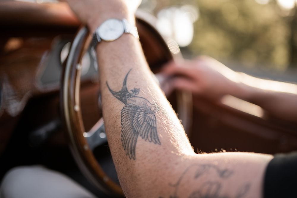 Intentional Franschhoek, Cape Town engagement session capturing soulful, effortless love with warm spring light, fun and a old school car.