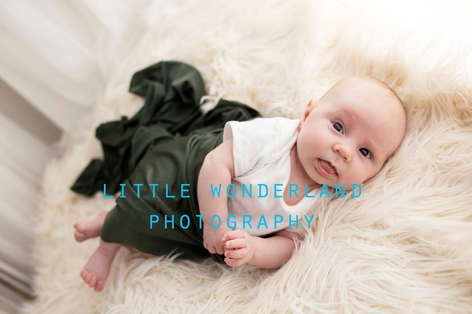 Two month old baby awake by Little Wonderland Photography, Widnes, Cheshire