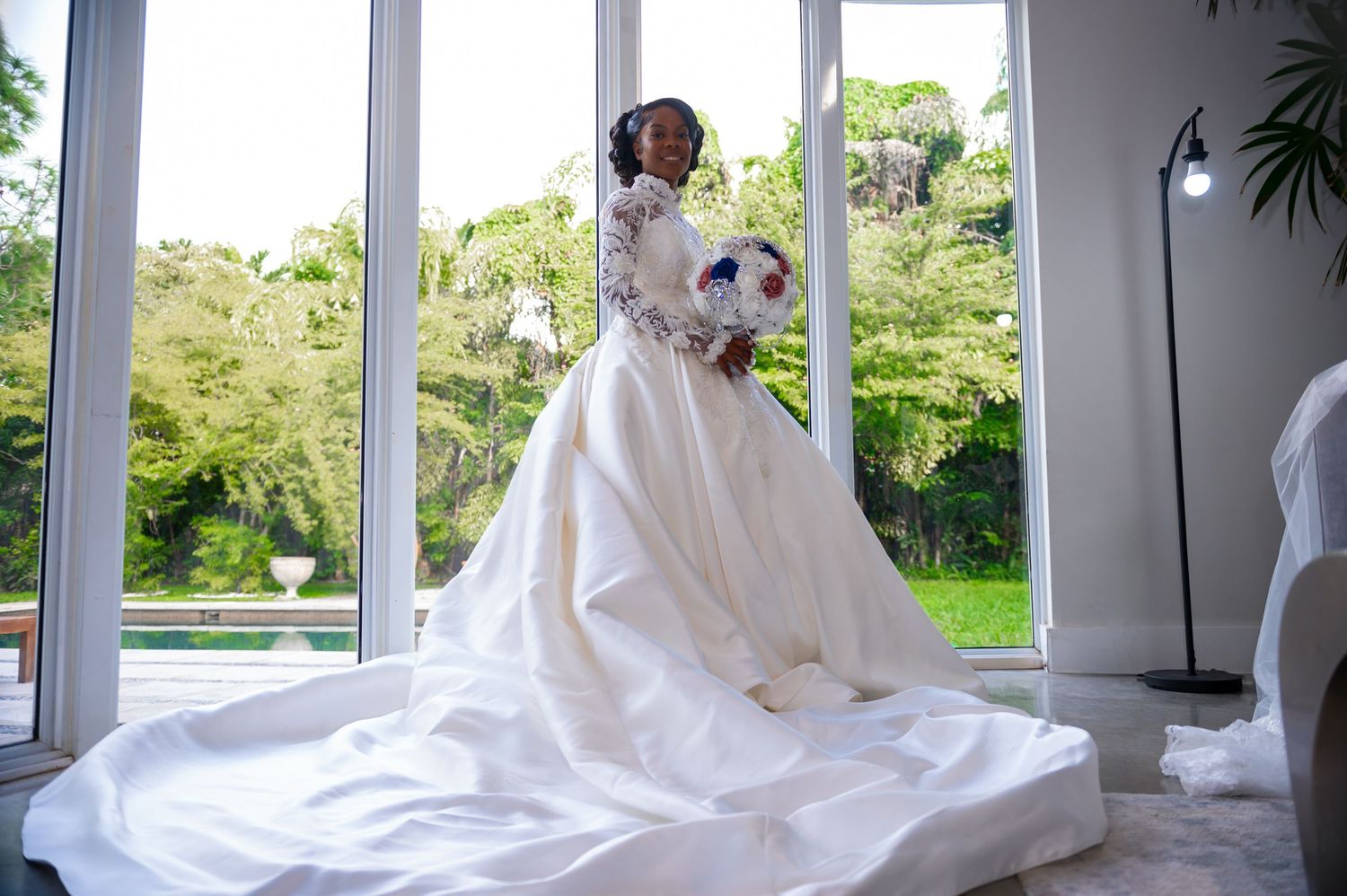 Luxe wedding reception at The Miami Beach Edition, with glowing portraits by a Miami wedding photographer.