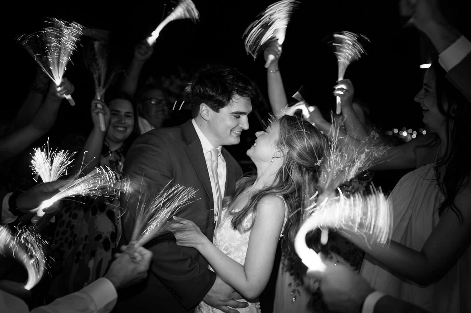 Couple sharing a joyful dance at their Jacksonville wedding reception