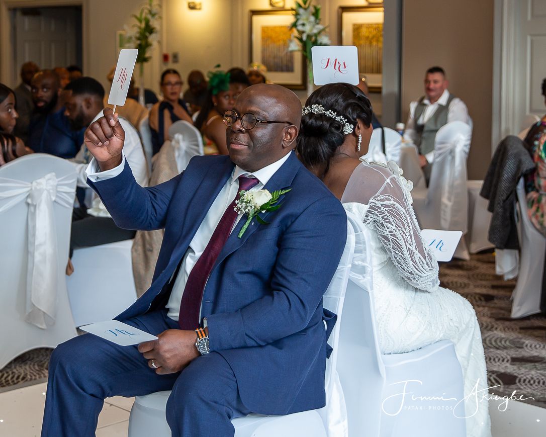 Wedding day reception games, captured by Pataki Photos