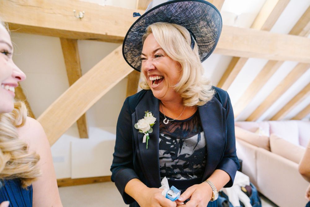 The Old Kent Barn bridal suite mother and daughter photography