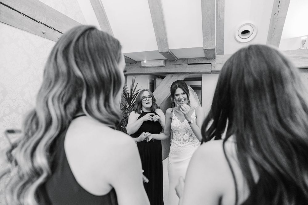 The Old Kent Barn bridal suite mother and daughter photography