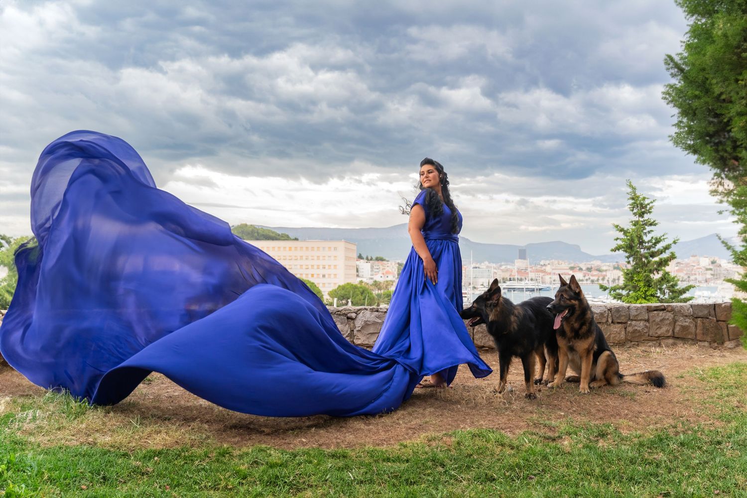 Flying dresses photo session in Split, Croatia