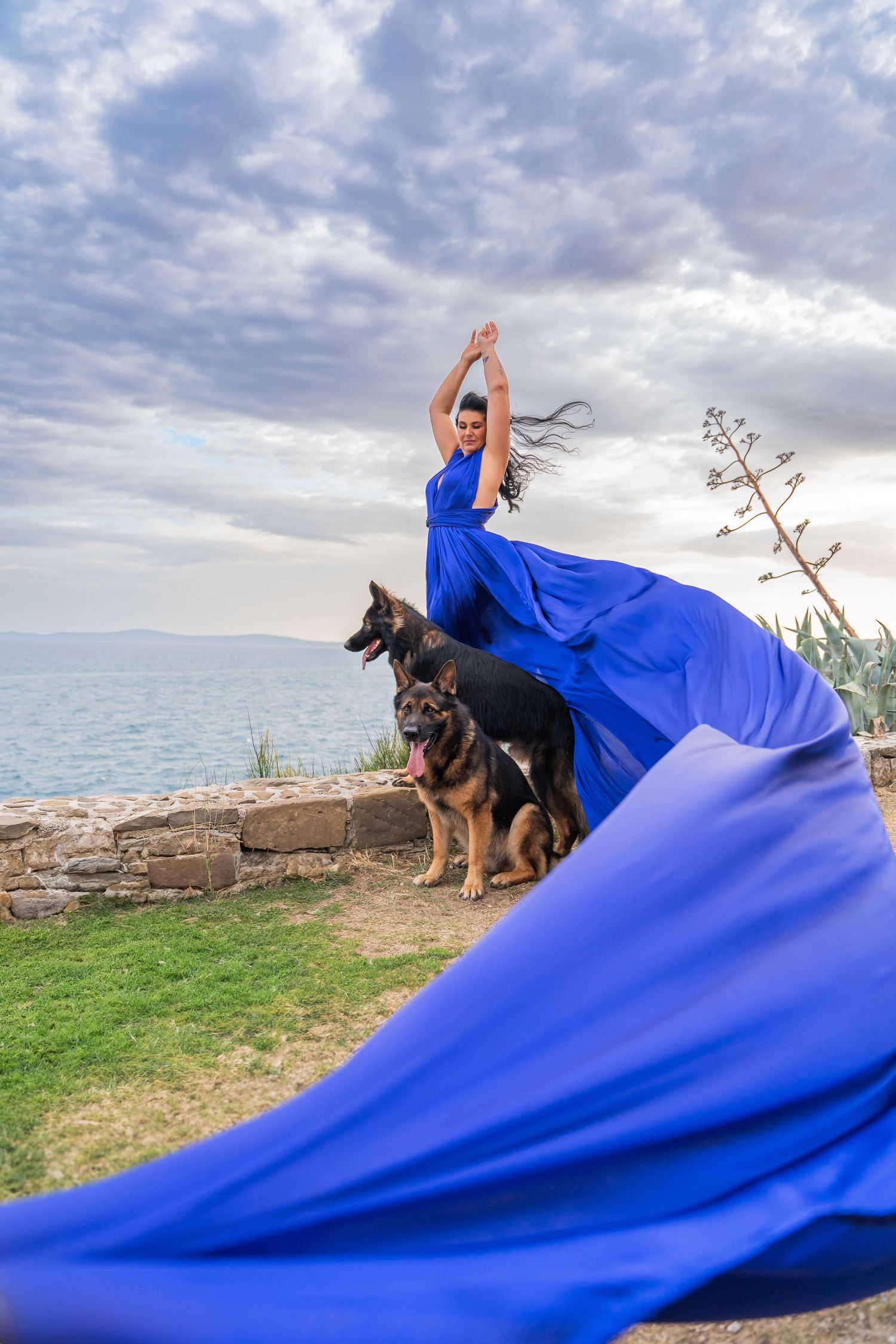 Flying dresses photo session in Split, Croatia