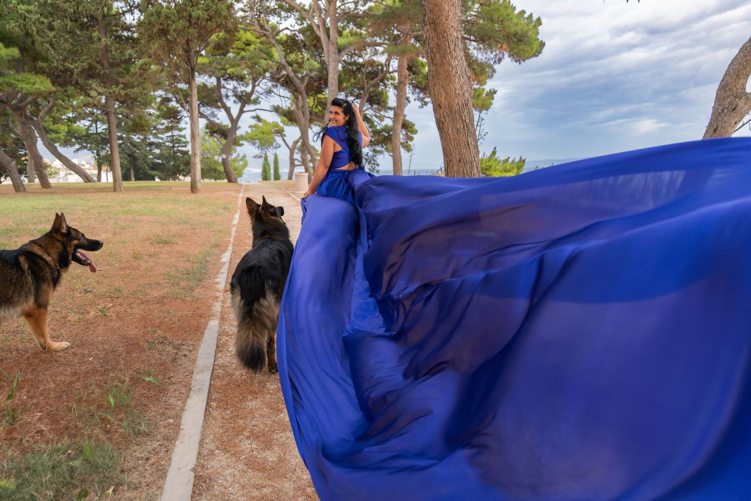 Flying dresses photo session in Split, Croatia