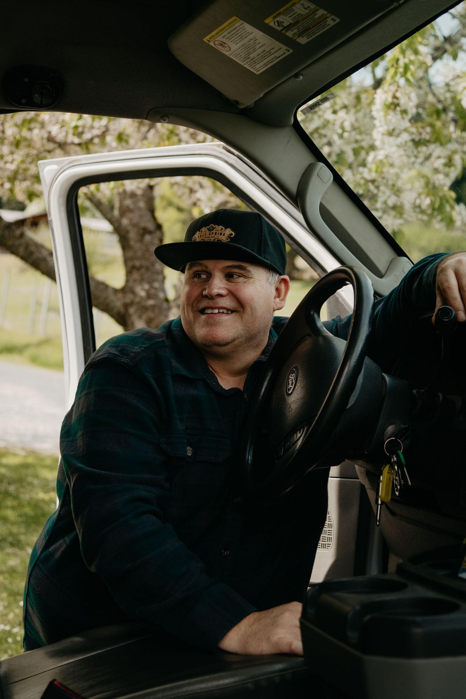 Elton the driver of Salt Spring Hop On Hop Off tours on Salt Spring Island