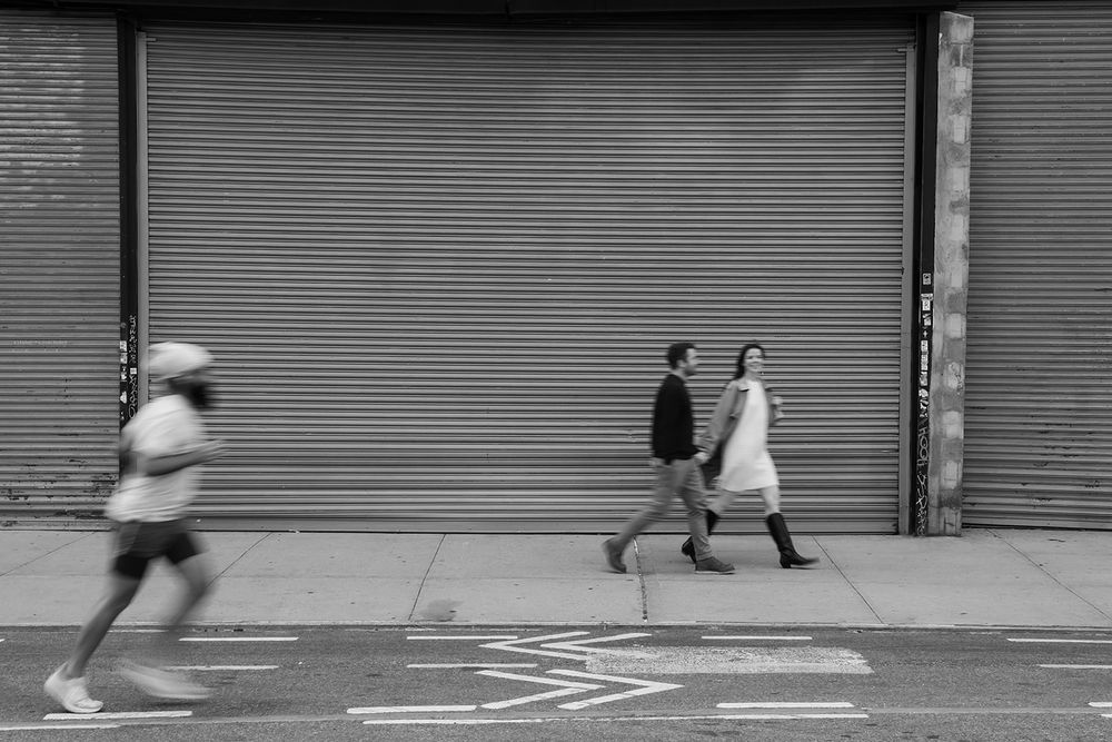 Intentional Brooklyn, New York engagement session capturing soulful, effortless love with warm spring light, fun and quiet connection.
