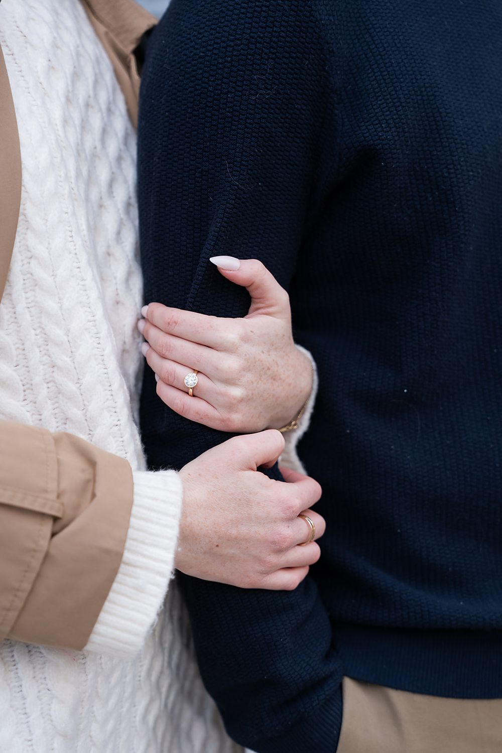 Intentional Brooklyn, New York engagement session capturing soulful, effortless love with warm spring light, fun and quiet connection.