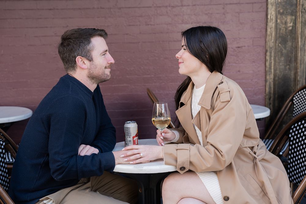 Intentional Brooklyn, New York engagement session capturing soulful, effortless love with warm spring light, fun and quiet connection.