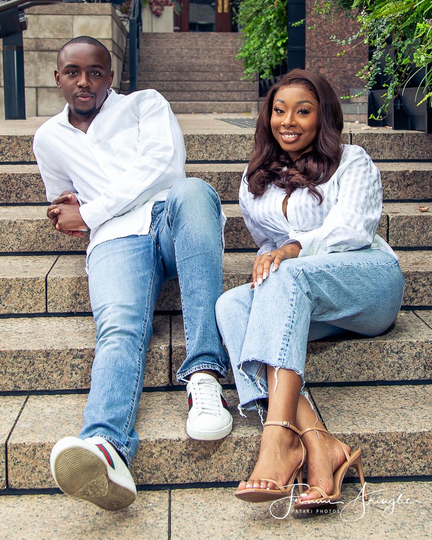 Dami and Anu - outdoor pre-wedding photoshoot captured by Funmi Akingbe for Pataki Photos