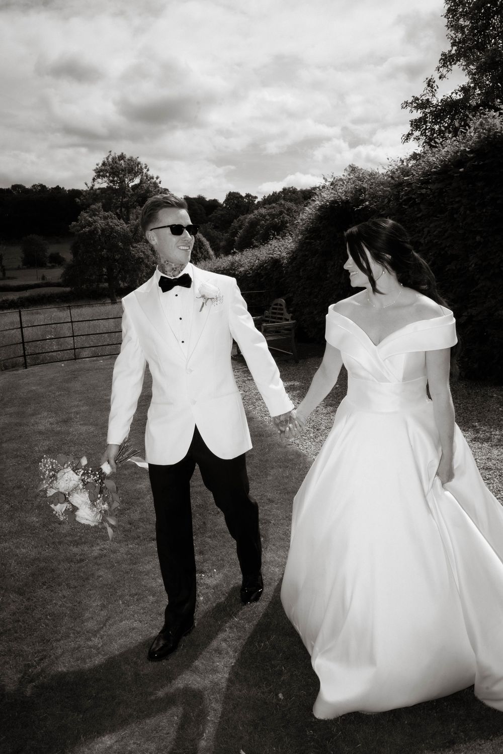 bride and groom direct flash portrait at Primrose Hill farm Wedding- Photo by Primrose Hill Farm Wedding Photographer, Olivia J Morgan Photo