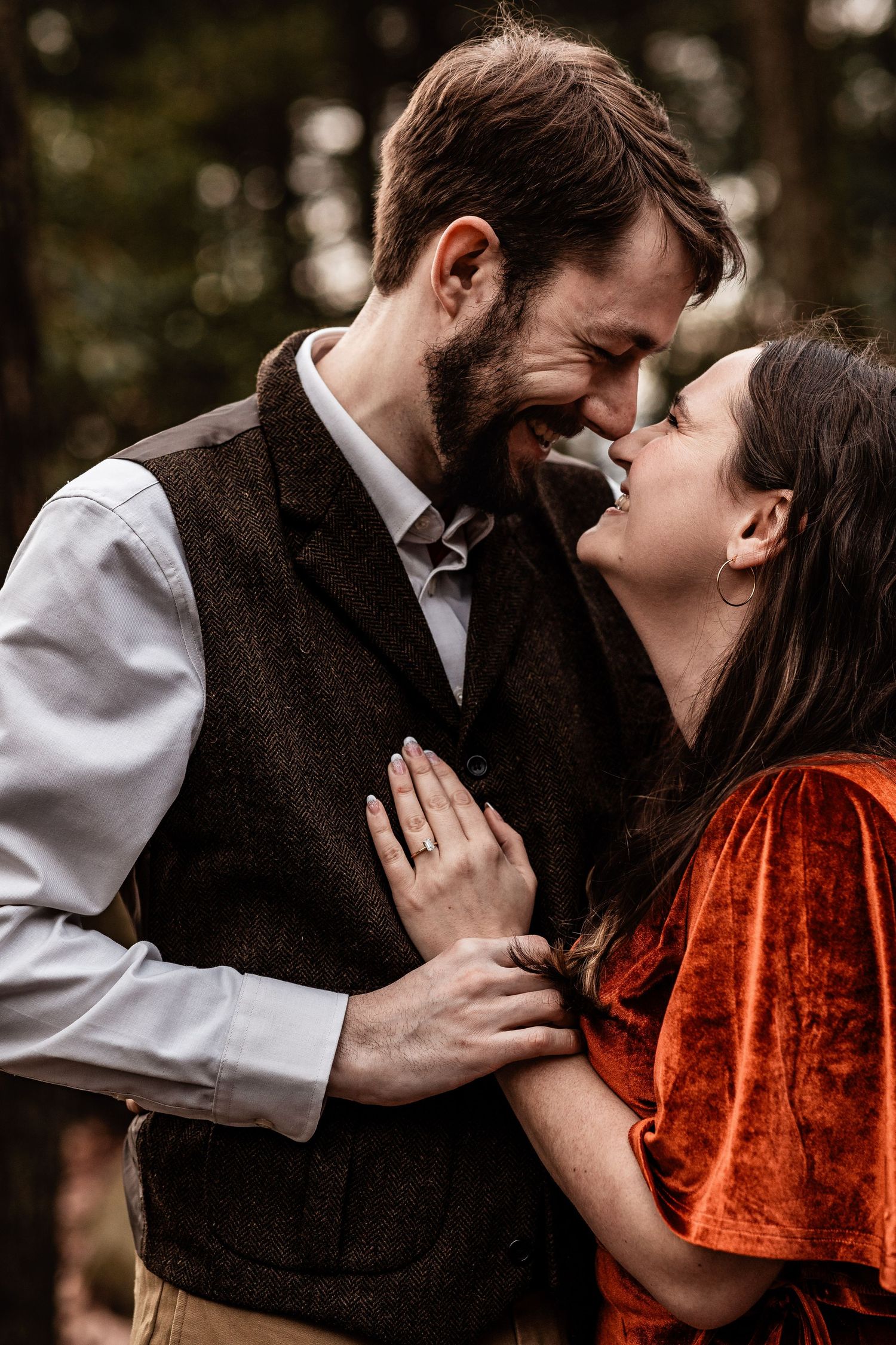 WV couple hug at Coopers State Rock Park