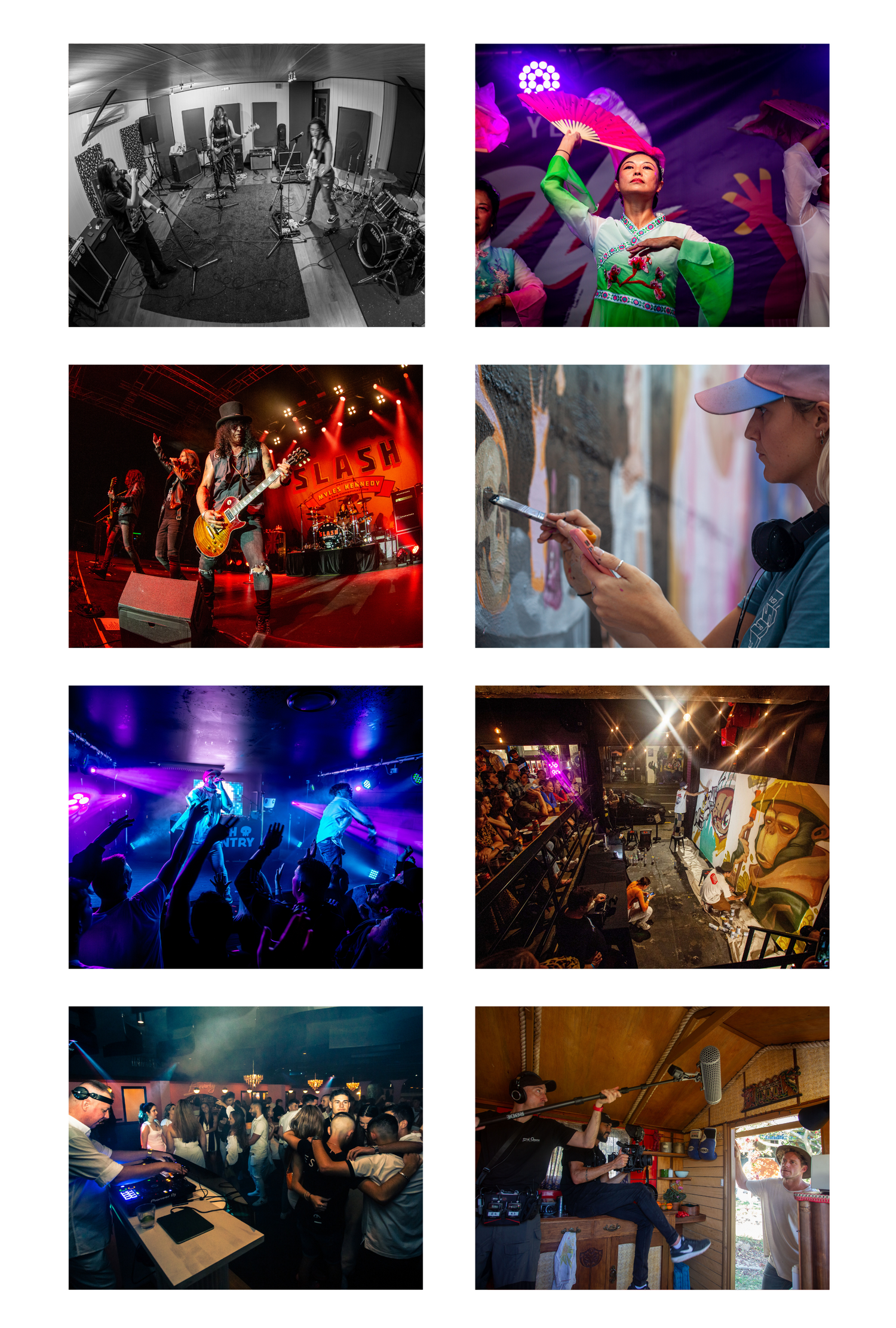 Examples of Event Photography for musicians, gigs, artist, BTS by Radical Imaging Gold Coast