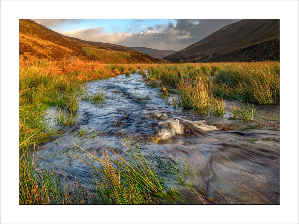The Langden Beck in Flood near The Langden Castle, Forest of Bowland.