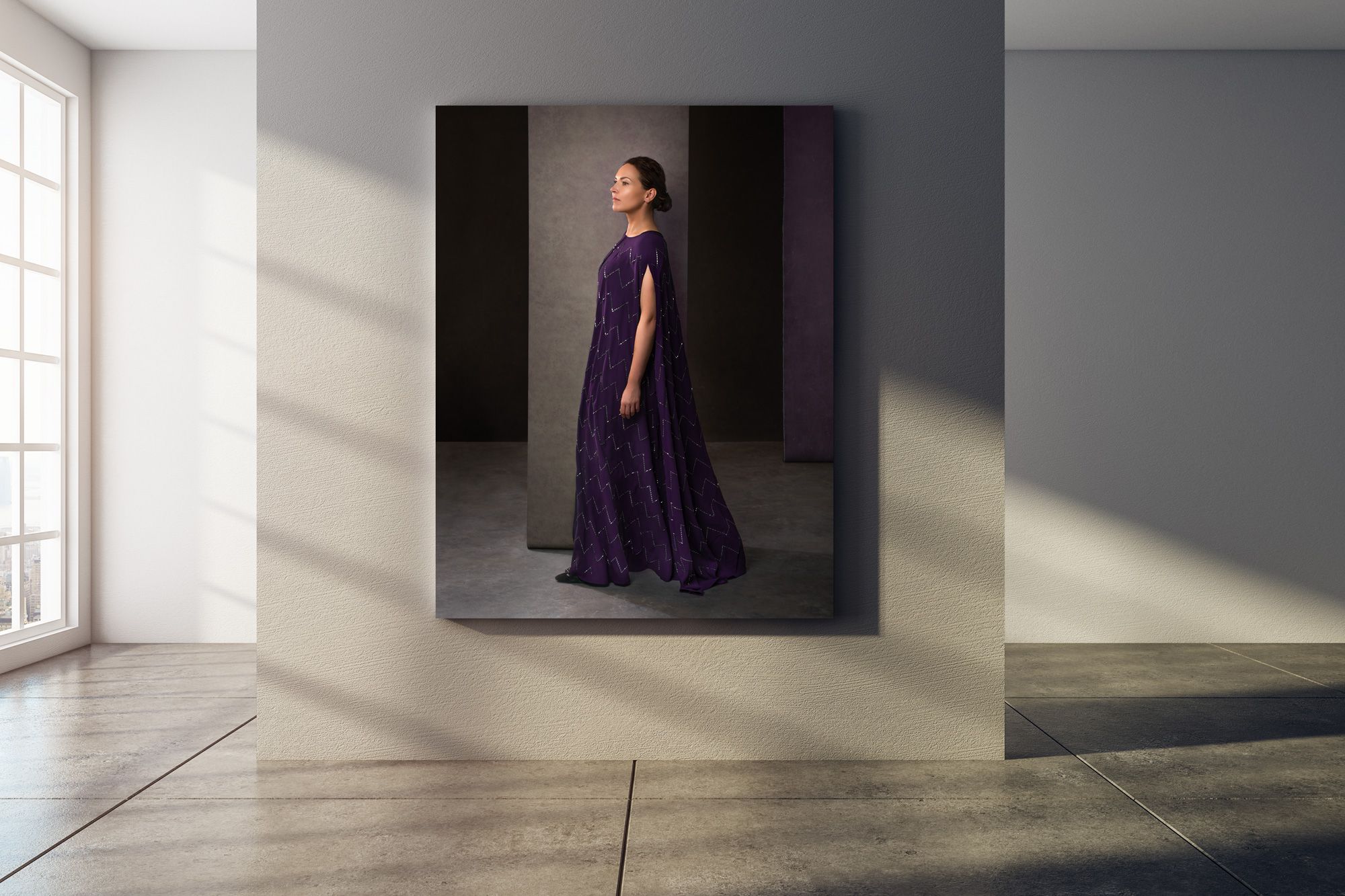 Fashion foto in fotostudio. Kleding fotograaf. Galerie foto van een modeontwerper.
