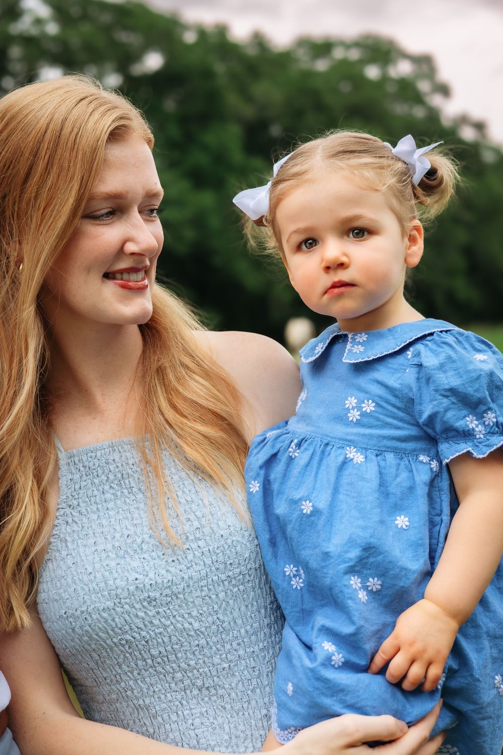 Mother and daughter together during a family session in Athens, GA.