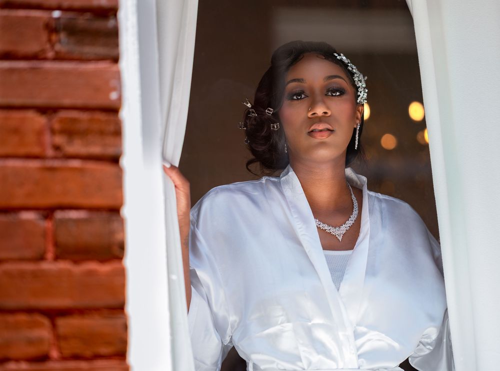 Editorial-style wedding portraits by wedding photographers in South Florida