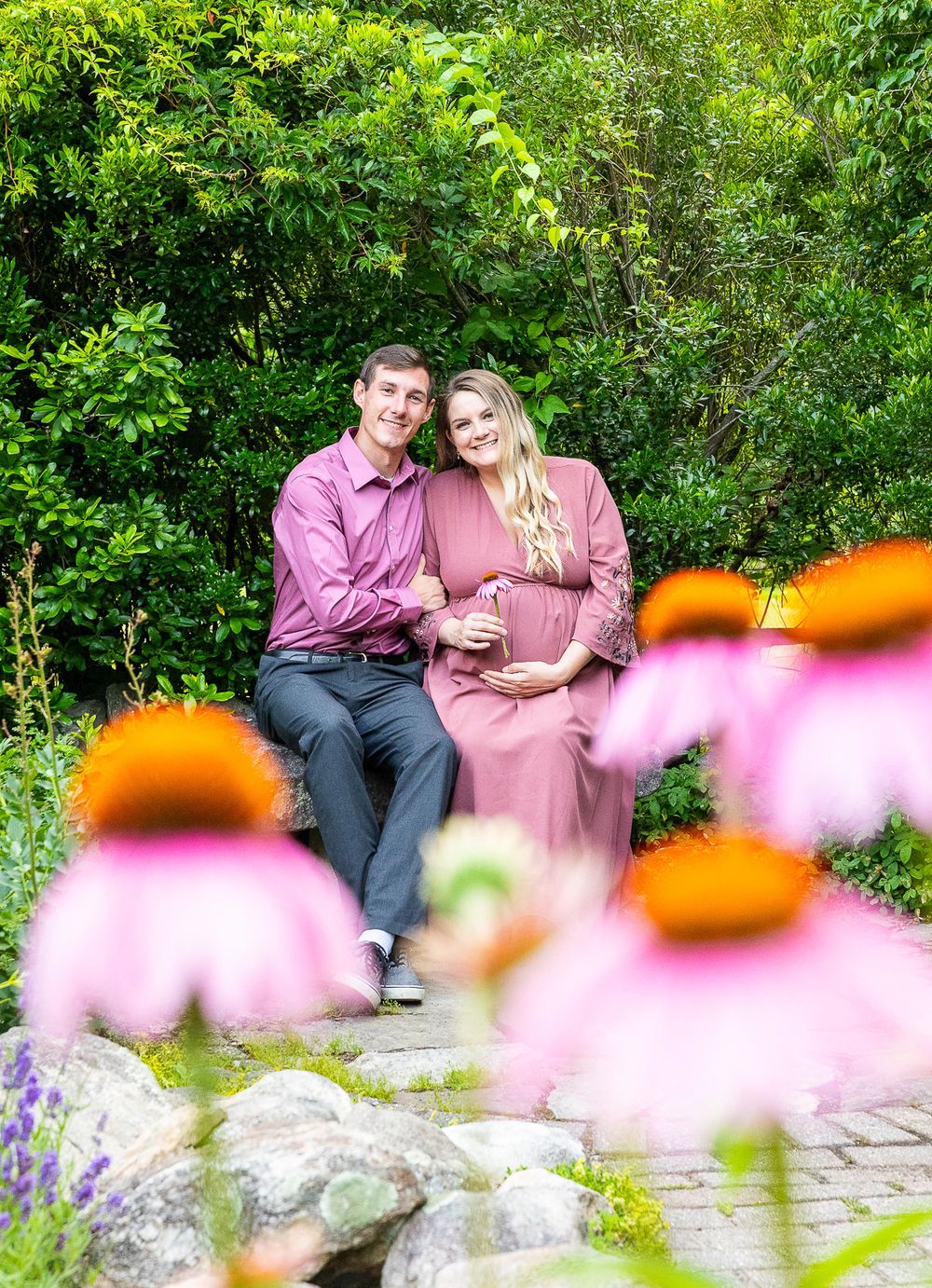maternity photos, maternity photographer, maternity poses, pregnant mom, pink maternity dress, outdoor maternity session, maternity session