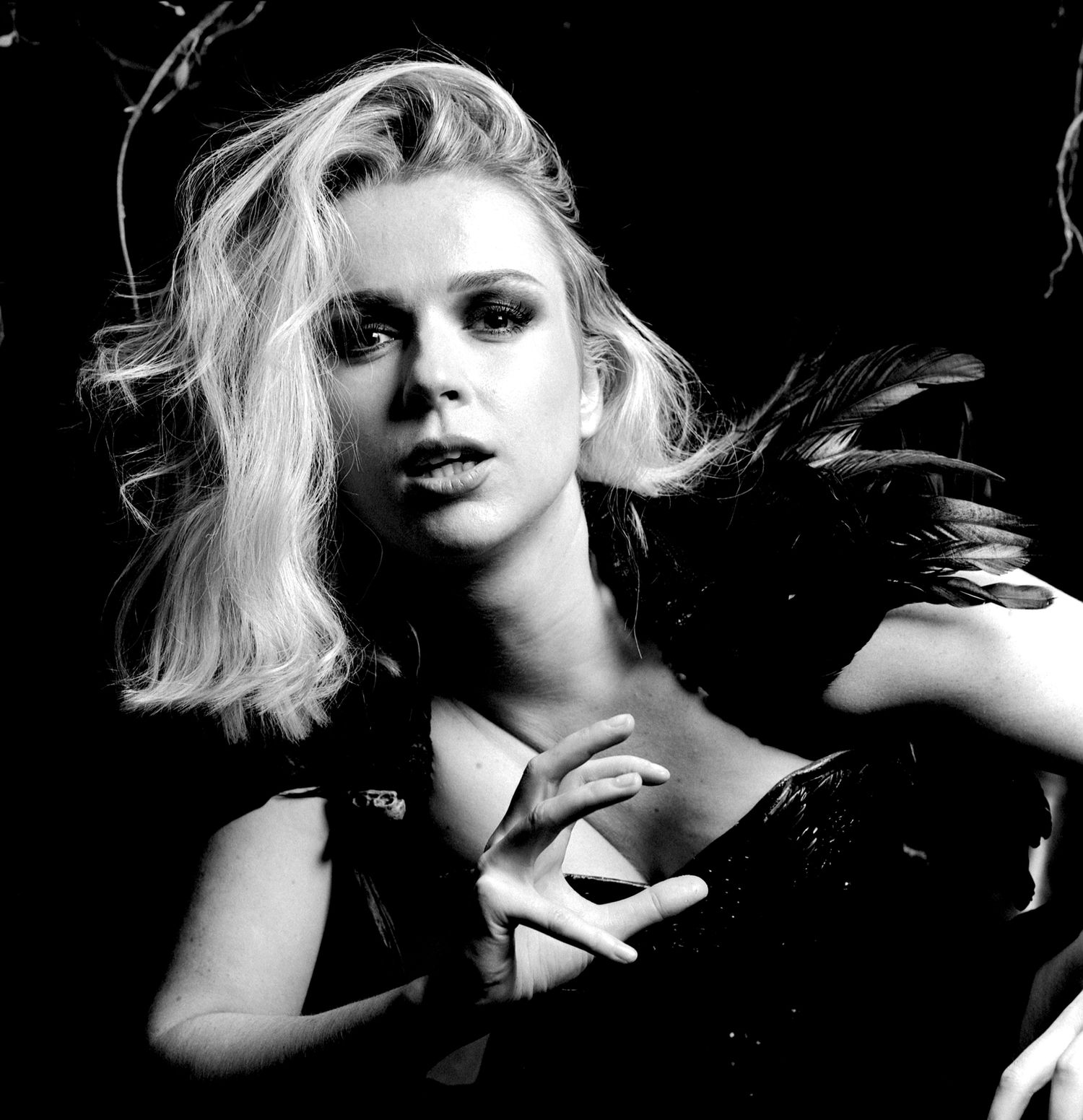 Film noir style photo of model Kate Star (Amelia Kate)