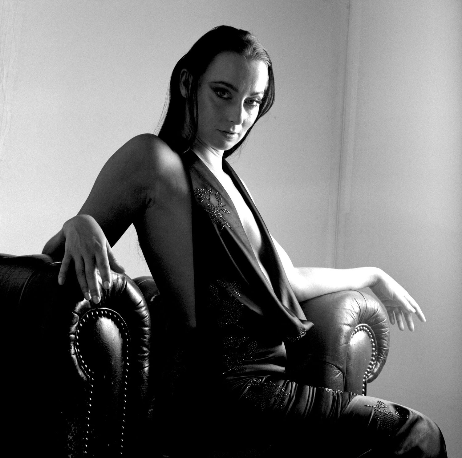 Marie-Jean Saxton during a shoot at The Boardroom Studio, Derby