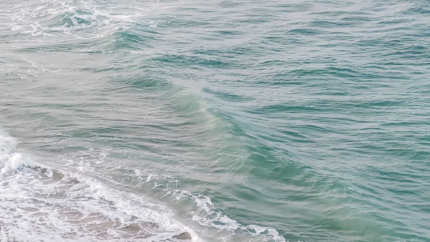 Atlantic Ocean waves. Virginia Beach drone photography.