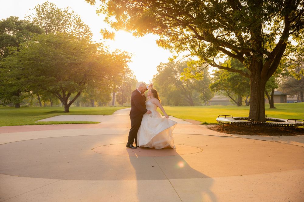 golden hour portraits by The Tridge bridge in Michigan,